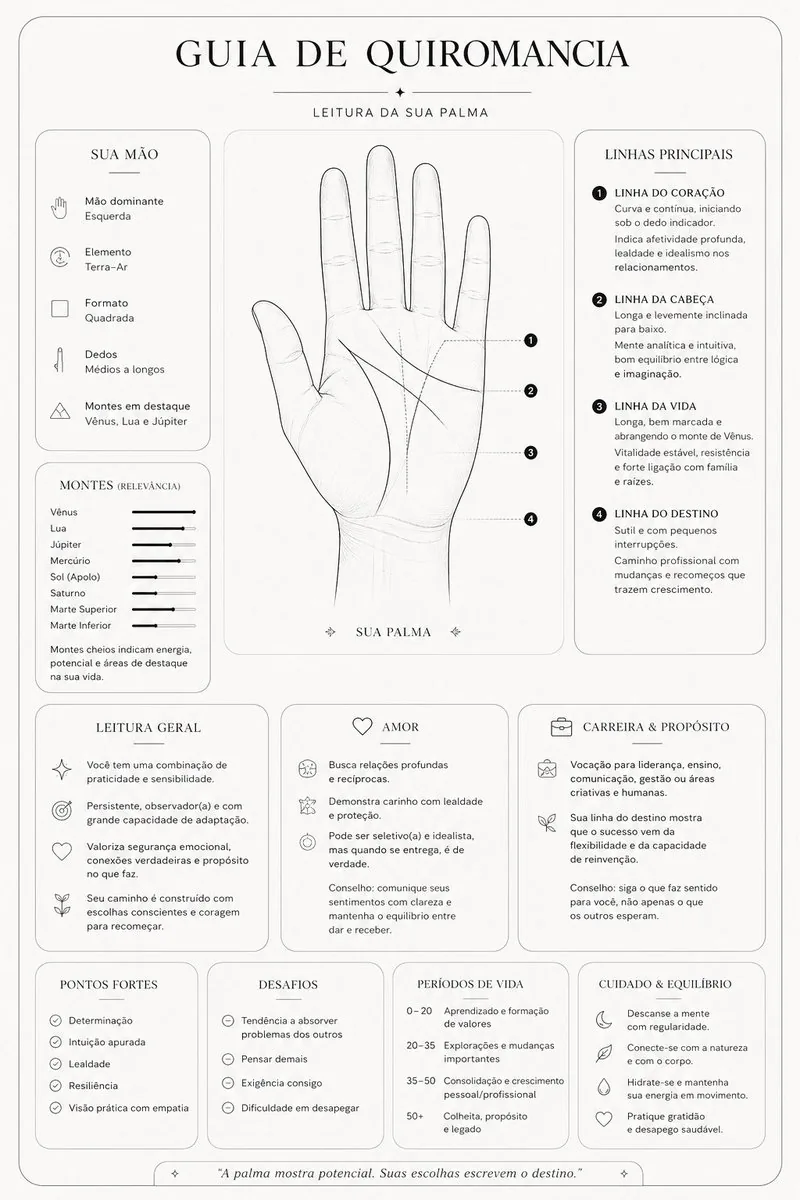 Minimalist Palmistry Guide Prompt reference