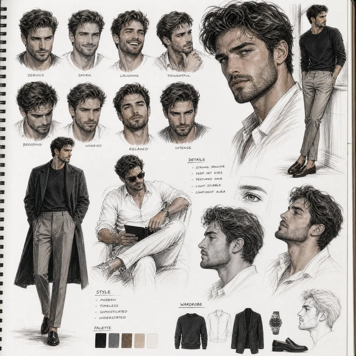 Sketchbook Character Study Board reference