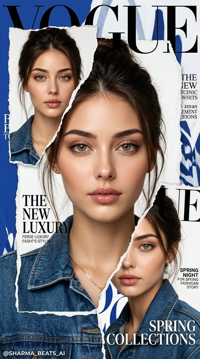 Luxury Vogue Fashion Editorial Poster reference