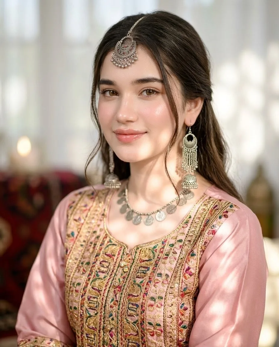 Pashtoon Dress Portrait with Obscured Face reference