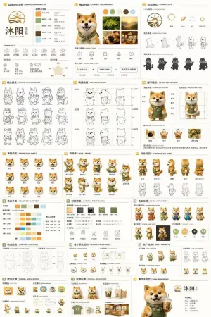 18-Panel Mascot Brand Identity Document