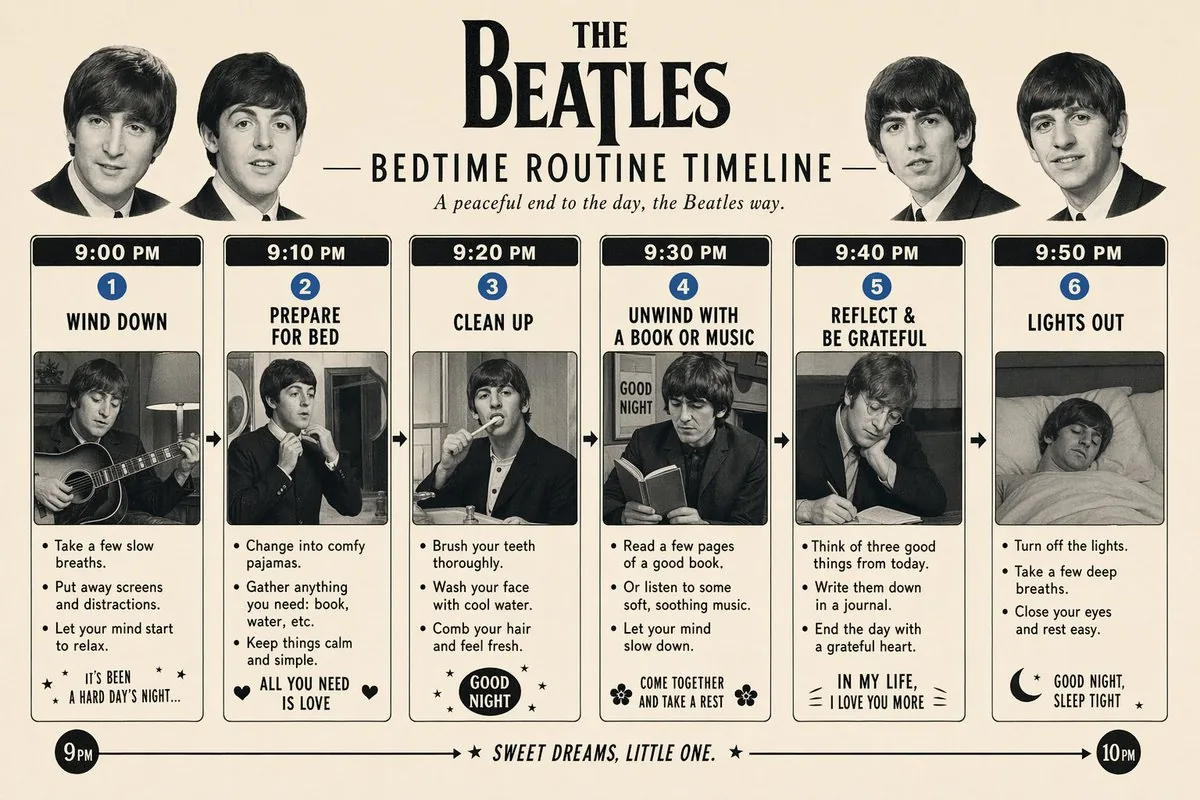 Themed Routine Timeline Infographic reference