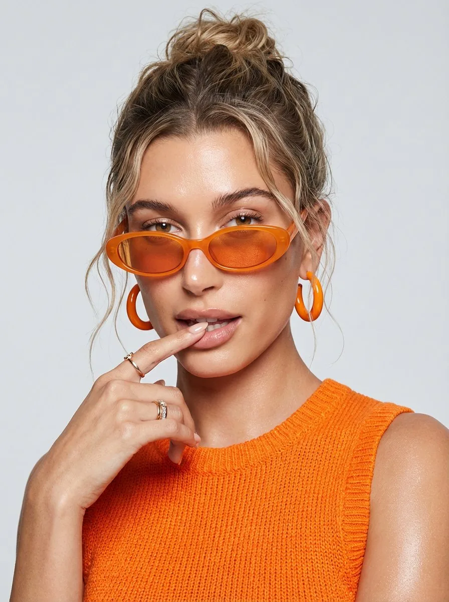 JSON Prompt for High-Fashion Orange Portrait with Reference Image - Nano Banana Pro AI Prompt for Social Media Post reference