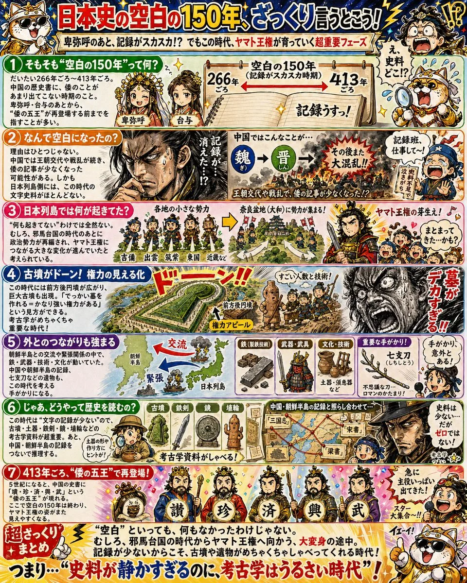 Manga History Poster on Japan's 150-Year Gap reference