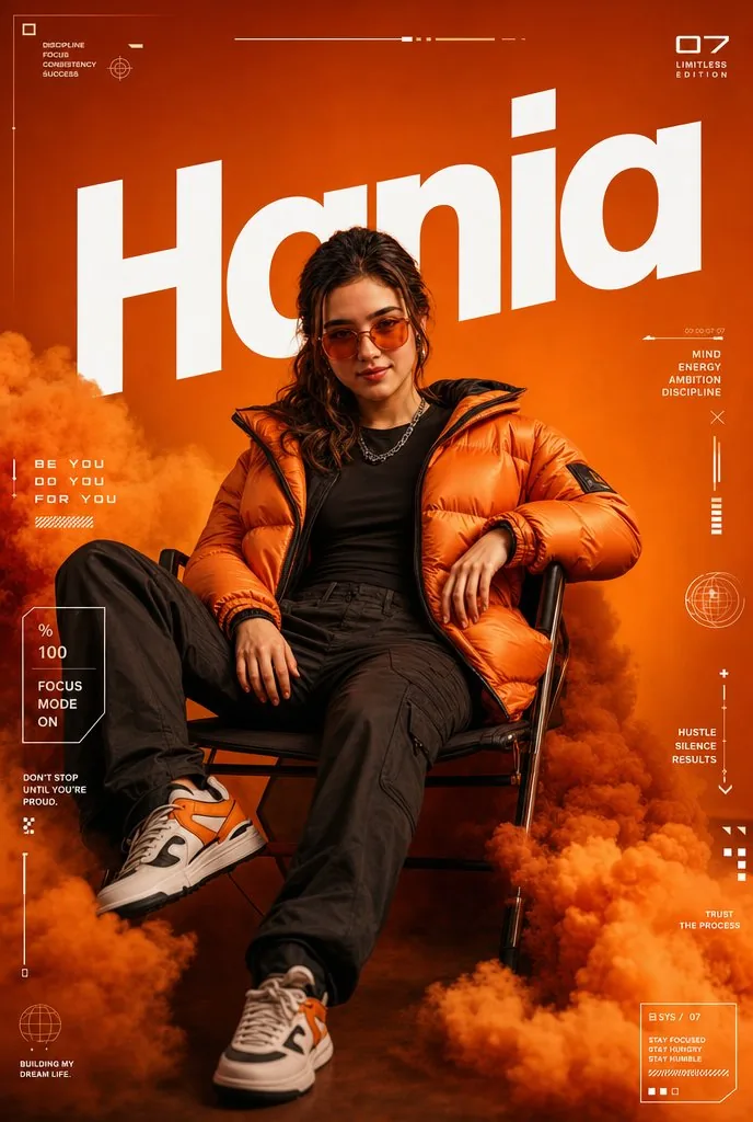 Orange Smoke Streetwear Poster reference
