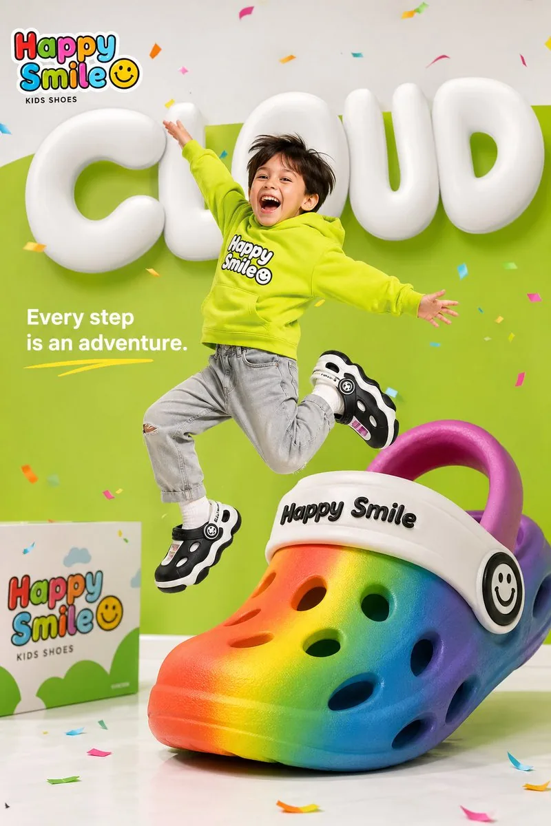 Colorful Children's Shoe Ad reference
