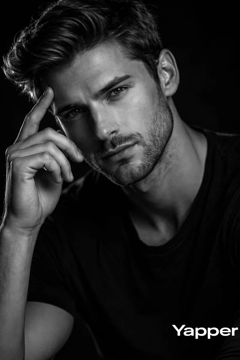 Cinematic Black and White Portrait with Low-Key Lighting - Nano Banana Pro AI Prompt for Social Media Post reference