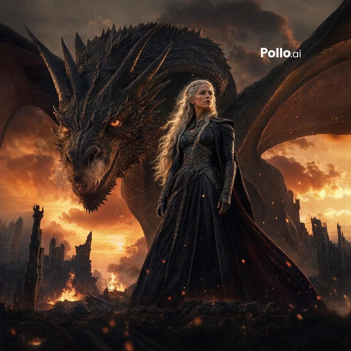 Dragon Queen at Burning Sunset reference