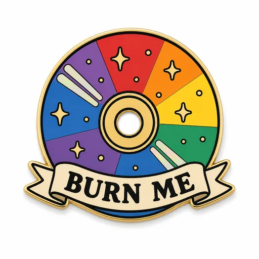 CD Y2K enamel pin template preview