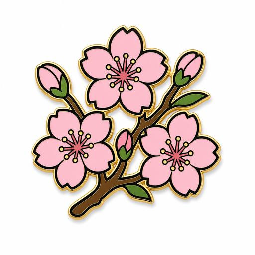Mountain & Moon enamel pin template preview