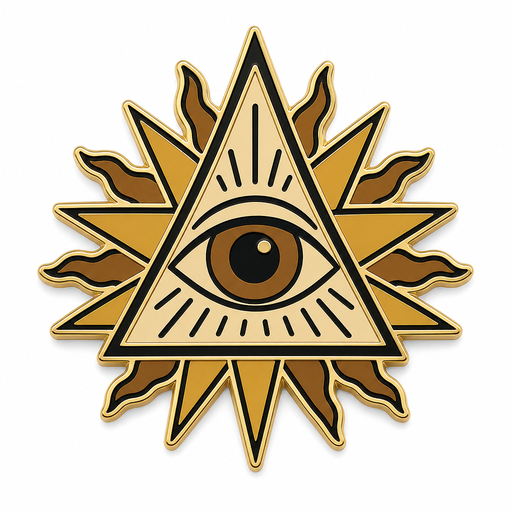 All-Seeing Eye enamel pin template preview