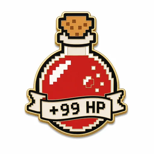 Pozione curativa da GDR enamel pin template preview