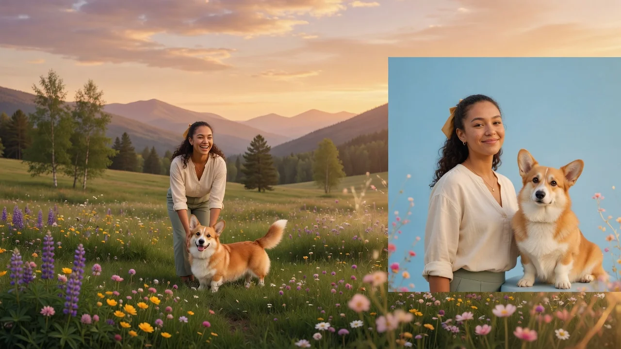 AI pet passport photo generator example