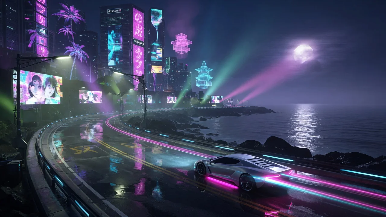 AI photo to cyberpunk example