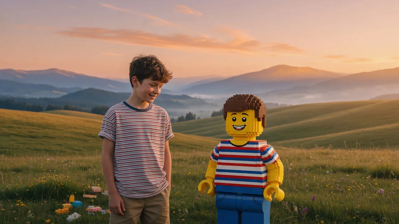 AI photo to lego example