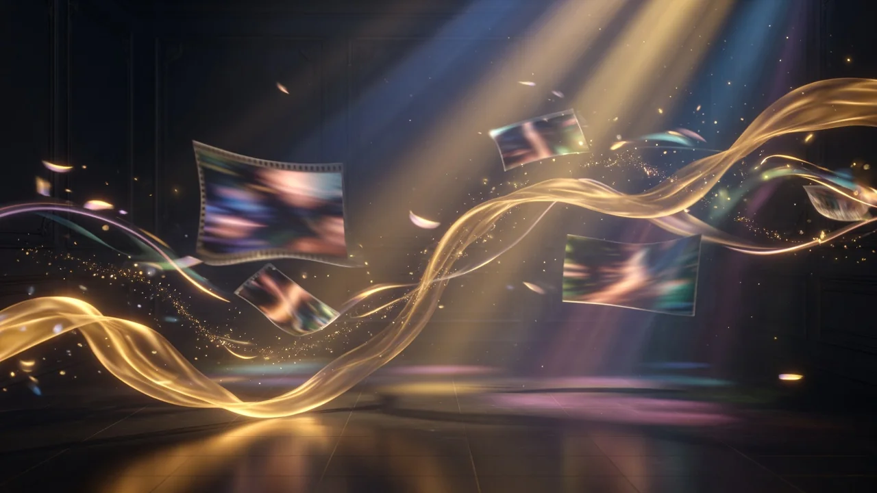 Original AI-generated cover art for the ai video editor tool, cinematic horizontal scene