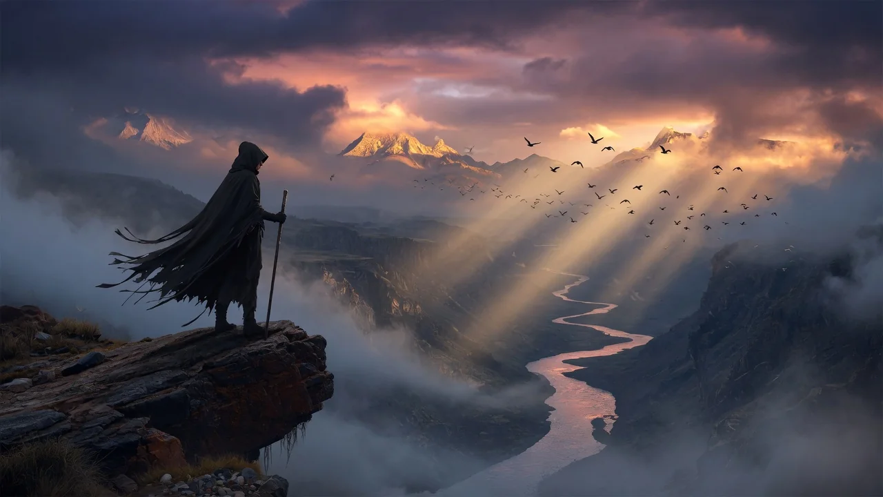 Original AI-generated cover art for the ai video extender tool, cinematic horizontal scene
