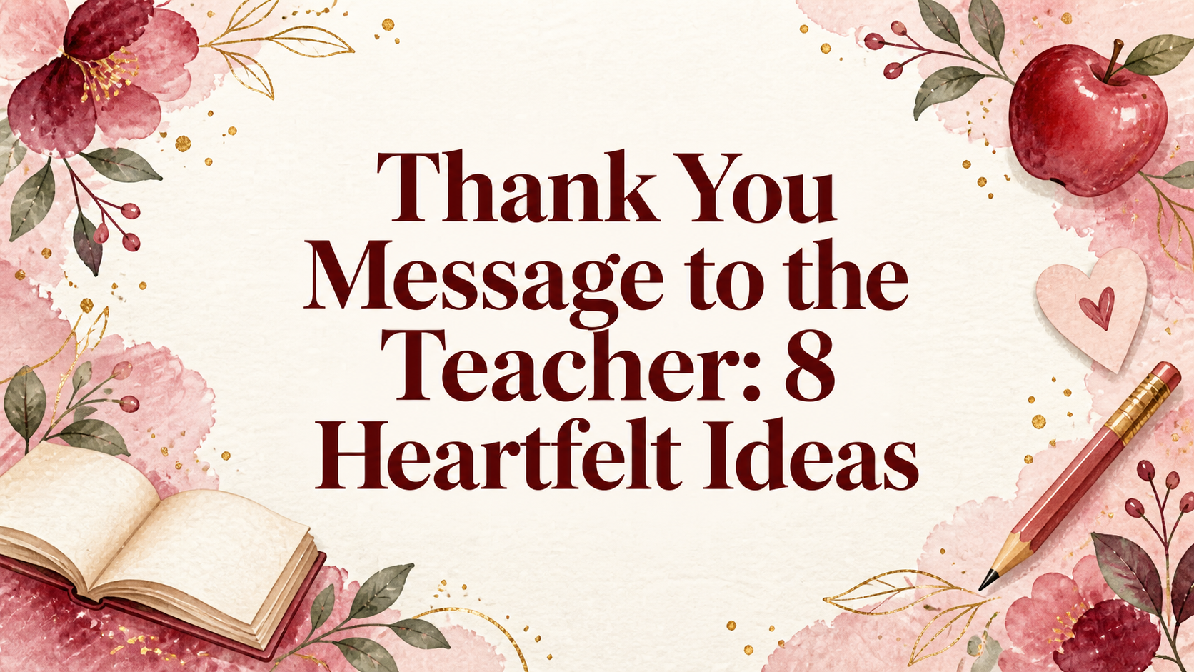 Thank You Message to the Teacher: 8 Heartfelt Ideas
