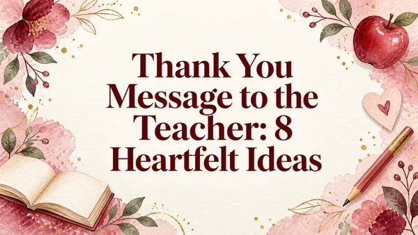Thank You Message to the Teacher: 8 Heartfelt Ideas