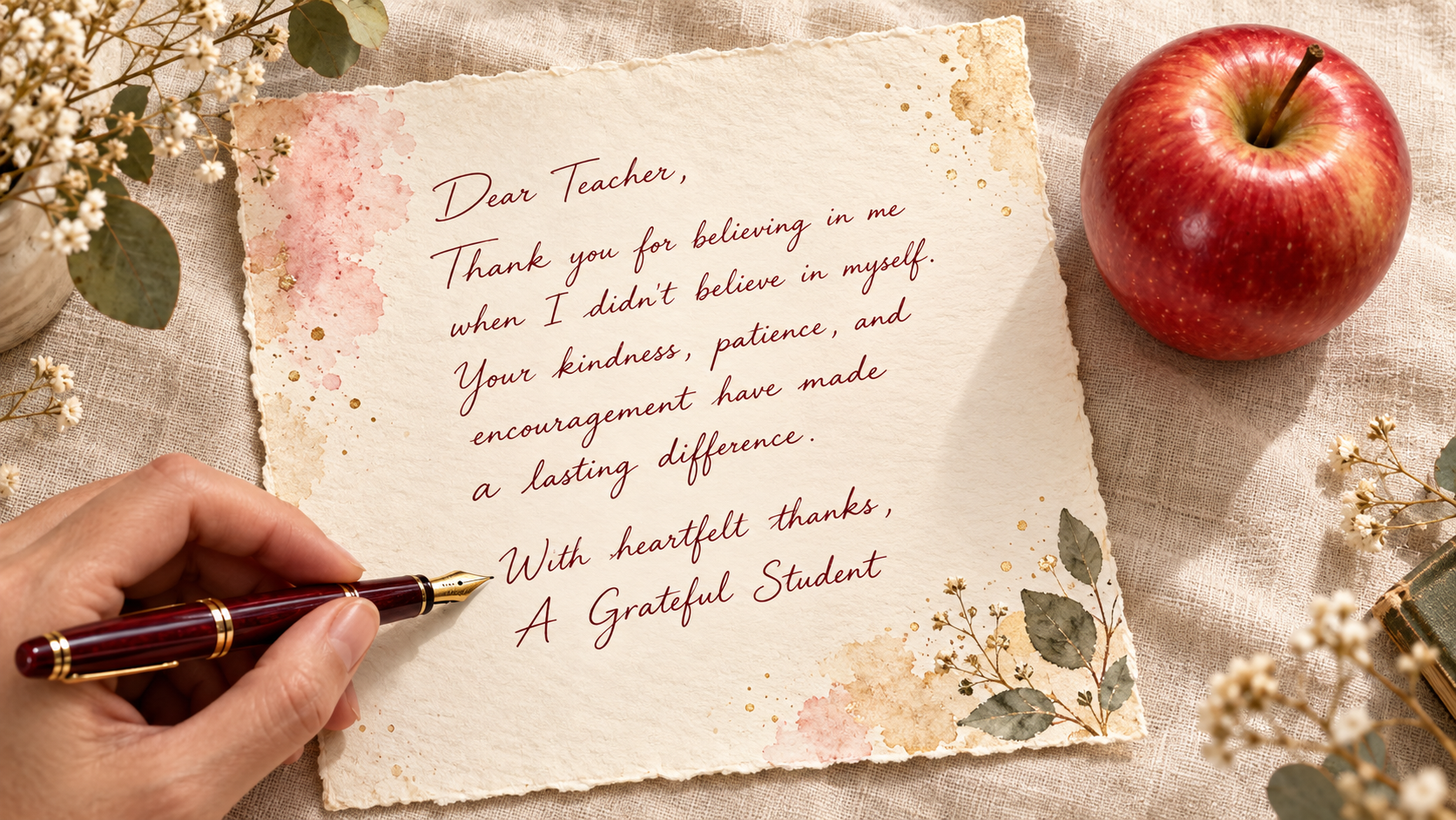 thank you message to the teacher