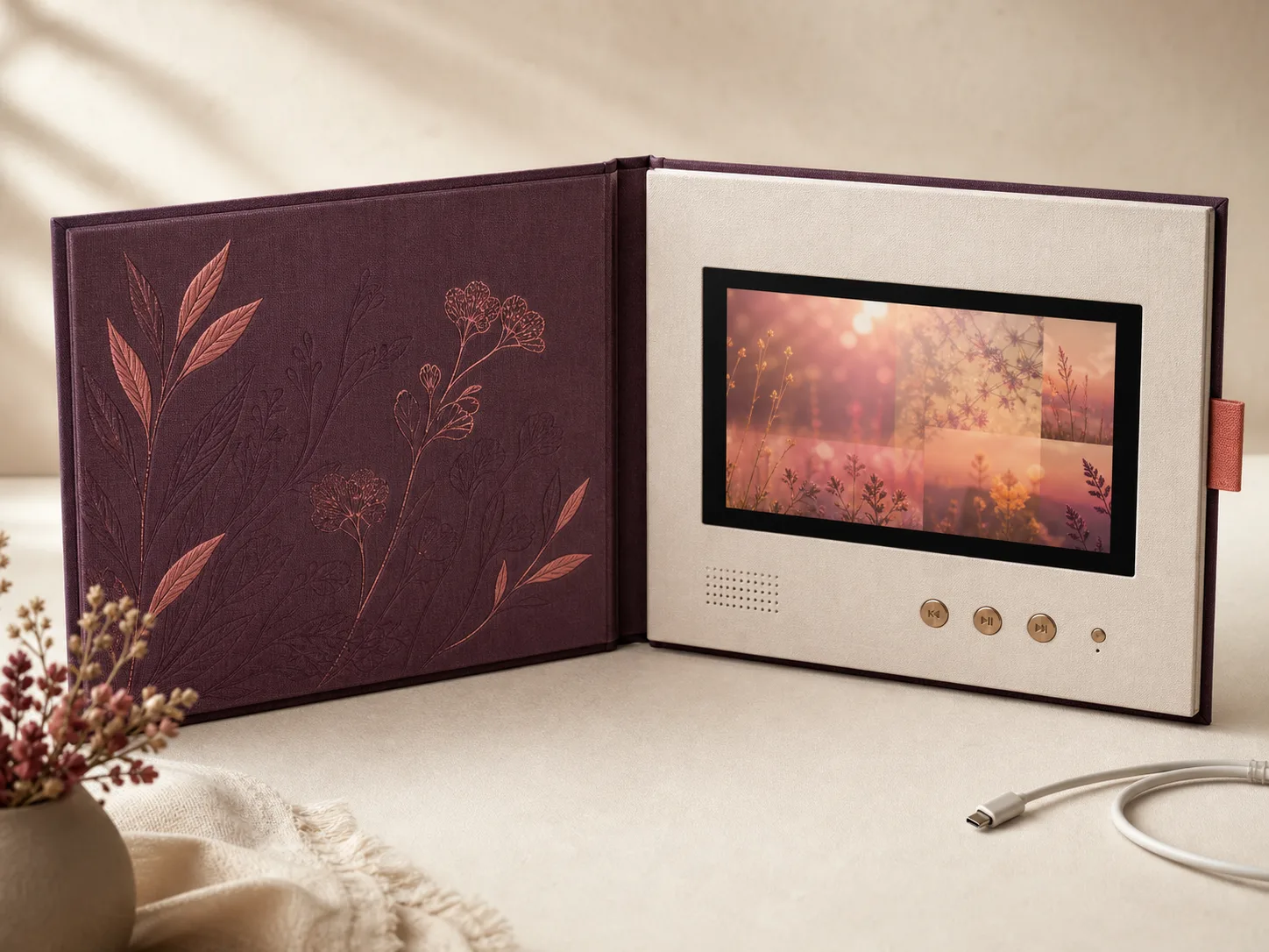 Open Videobook displaying a personal video keepsake